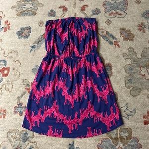 Lilly Pulitzer giraffe print Windsor tube dress